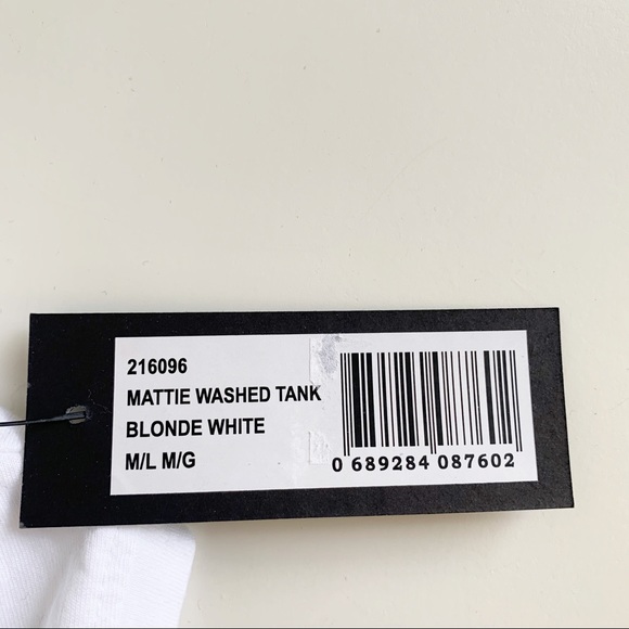 NWT Brunette the Label BLONDE Mattie White Tank - Picture 6 of 9